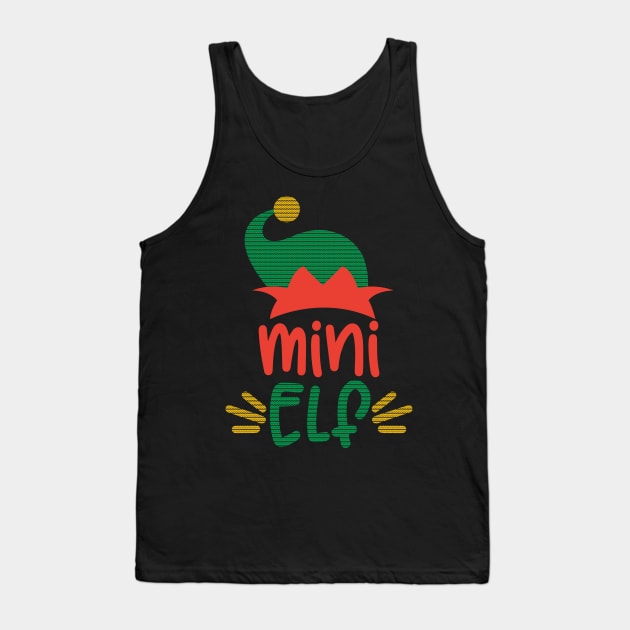 Mini Elf Funny Matching Family Elf Squad Christmas Gift Tank Top by BadDesignCo